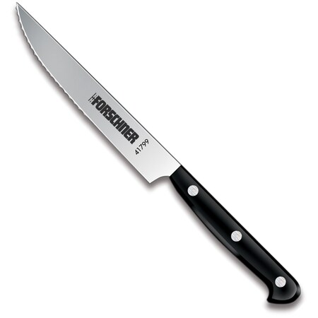 Swiss Army Brands 41799 Kitchen Black Steak - Serrated, 5In Full Tang, Pointed, Instampedin Forschner Blade VIC-7.6029.4